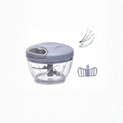 Manual Pull String Mini Food Chopper (Grey)