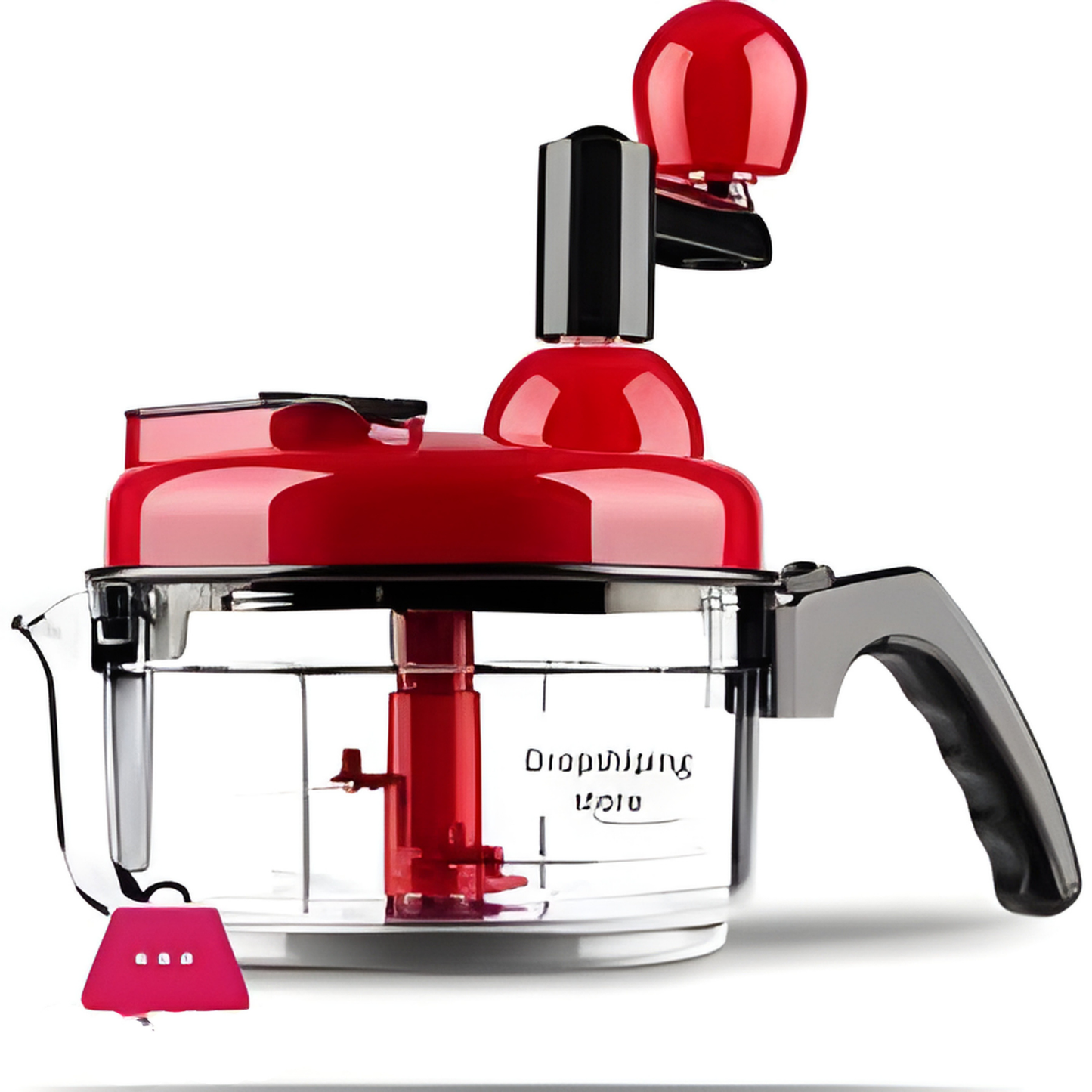 Manual Handheld Food Chopper & Mixer (Red)